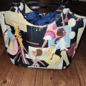 Patterned Multicolor Shoulder Bag - Designer-Inspired Fashion Tote